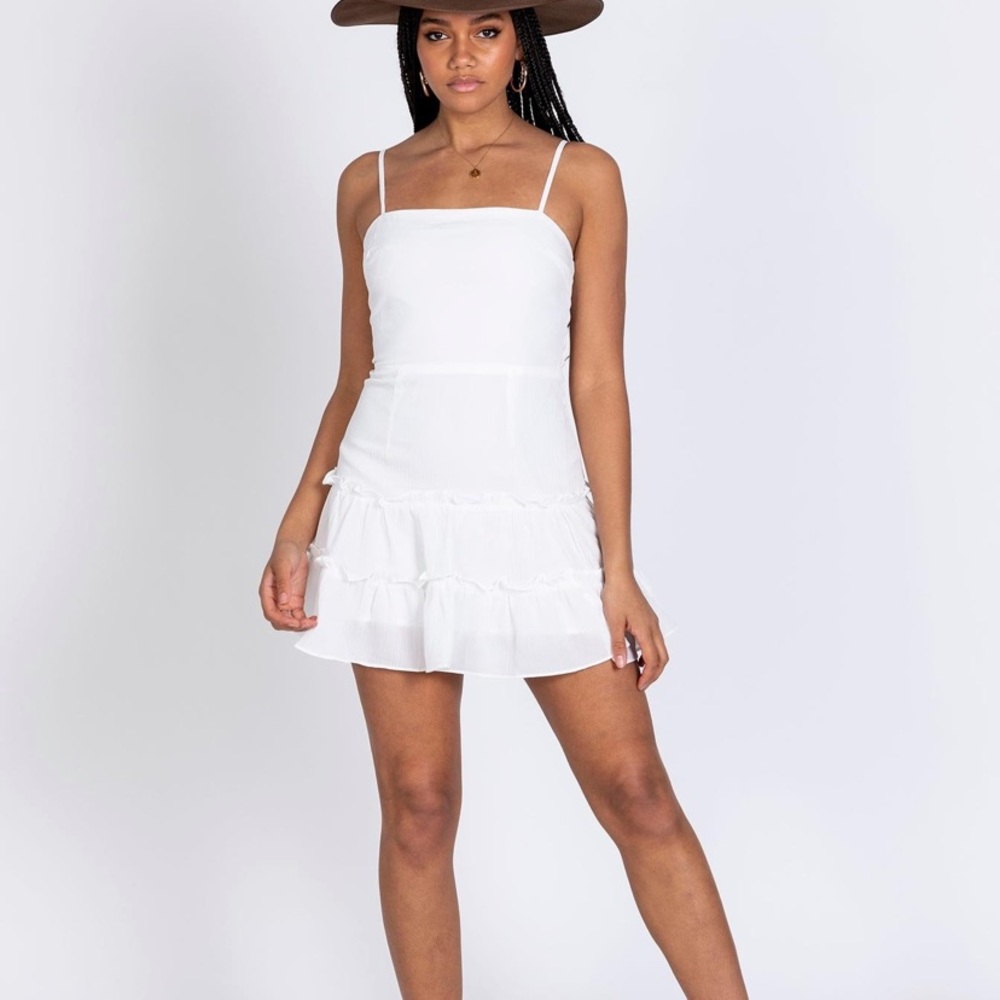 Princess Polly Gyptian mini dress (white)